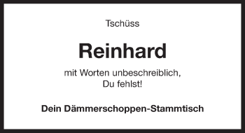 Traueranzeige von Reinhard Pfister von Pegnitz-Zeitung